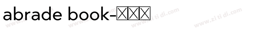 abrade book字体转换